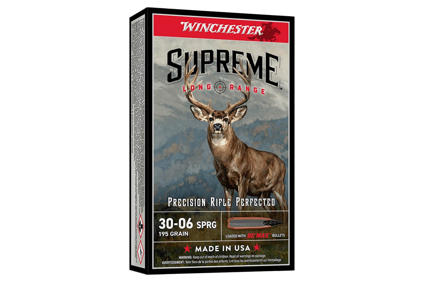 WINCHESTER AMMO 30-06 Springfield 195 gr BC MAX Supreme Long Range 20/Box